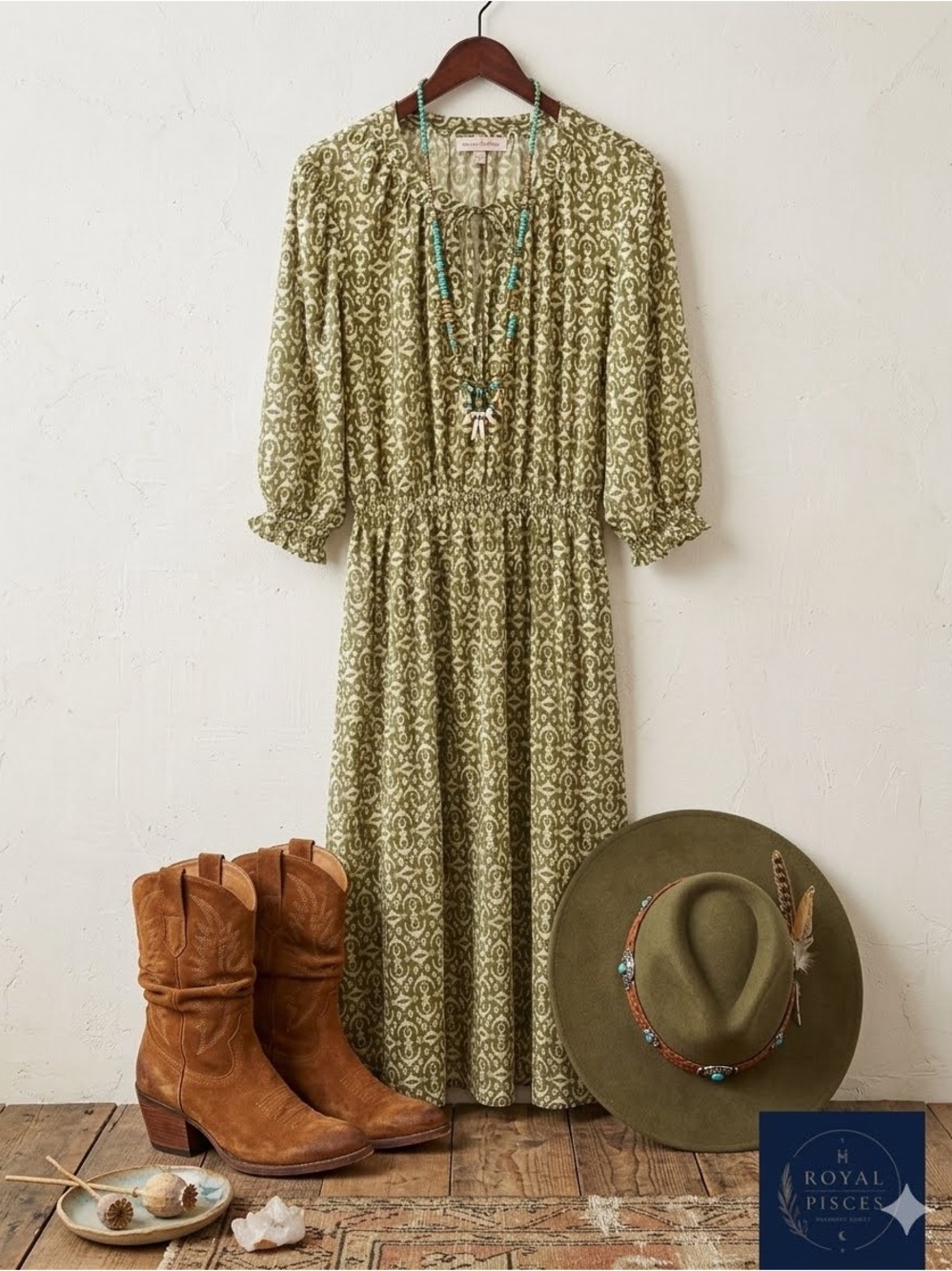 Bohemian Style Midi Dress